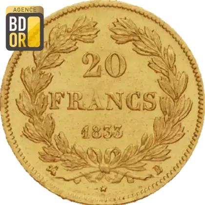20 Frs Louis Philippe I Lauré