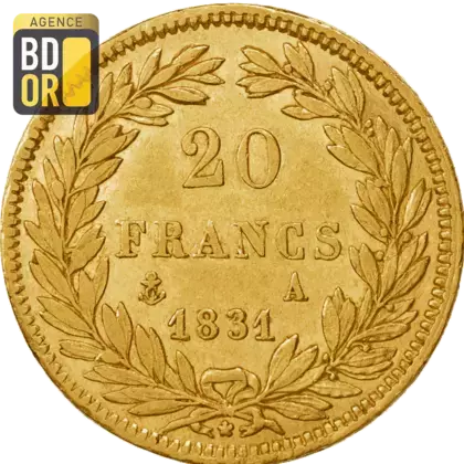 20 Frs Louis-Philippe I Non Lauré