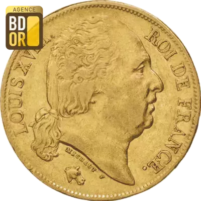 20 Frs Louis XVIII Buste Nu