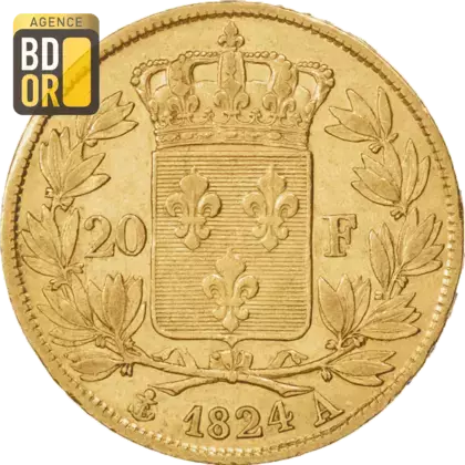 20 Frs Louis XVIII Buste Nu