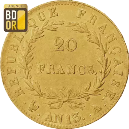 20 Frs Napoléon Ier An13 An14