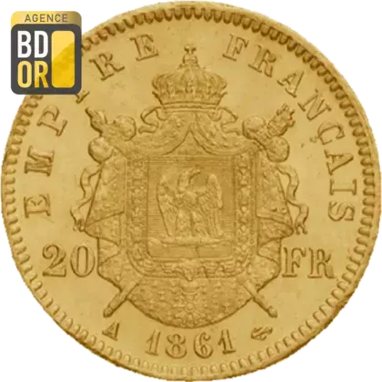 20 Frs Napoléon III Lauré