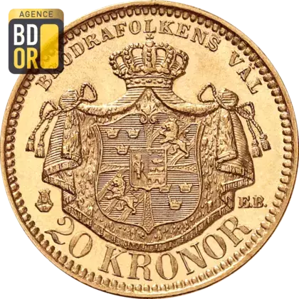 20 Kronor Or Oscar II Norvège