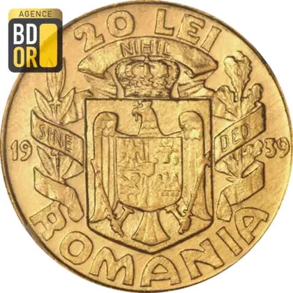 20 Lei Or Carol II 1939