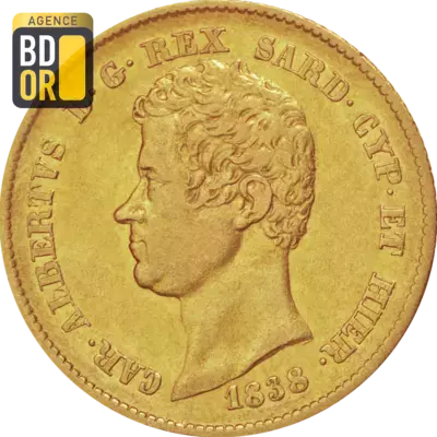 20 Lires Or Charles-Albert