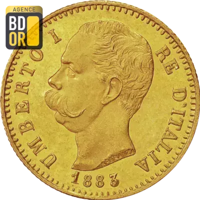 20 Lires Or Humbert Ier 20 Lires Or Humbert Ier