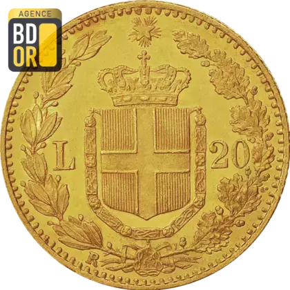 20 Lires Or Humbert Ier 20 Lires Or Humbert Ier