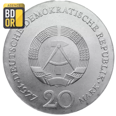 20 mark (Carl Friedrich Gauss), 1977