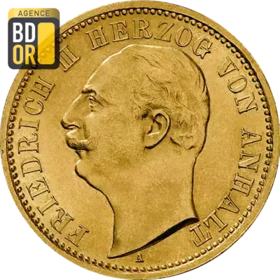 20 Mark Or Friedrich II d'Anhalt