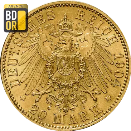 20 Mark Or Friedrich II d'Anhalt