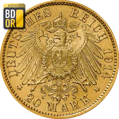 20 Mark Or Ludwig III Bavière