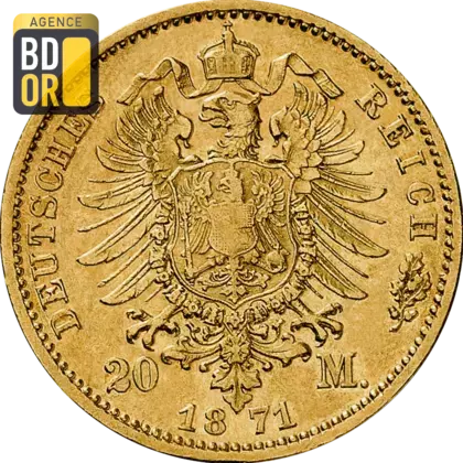 20 Mark Or Wilhelm I Prusse 20 Mark Or Wilhelm I Prusse