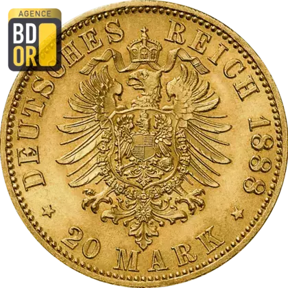 20 Mark Or Wilhelm II Prusse