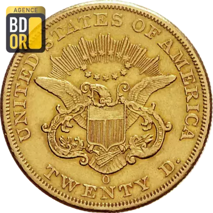 20$ Or Liberty sans devise