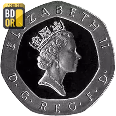 20 pence Elizabeth II 3e effigie, argent