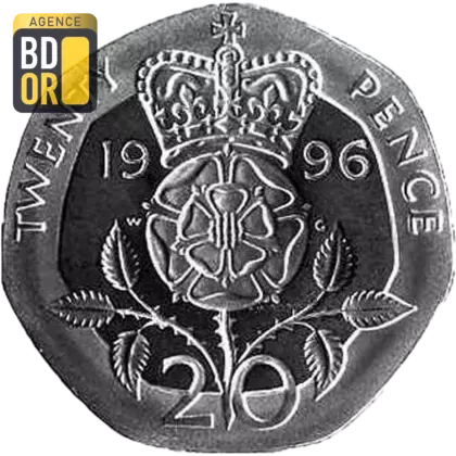 20 pence Elizabeth II 3e effigie, argent