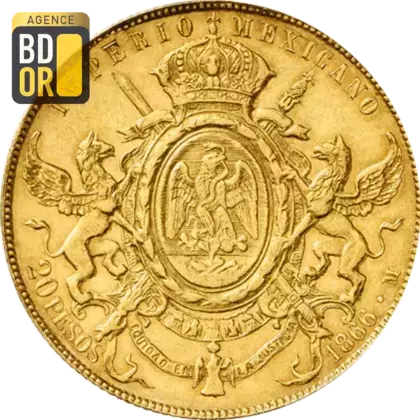 20 Pesos Maximilian 1866