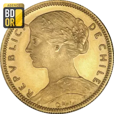 20 Pesos Or Chili 1896 Ã  1917