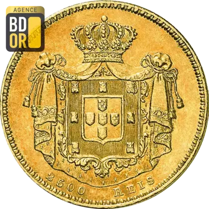 2500 Reis Or Marie II 1851