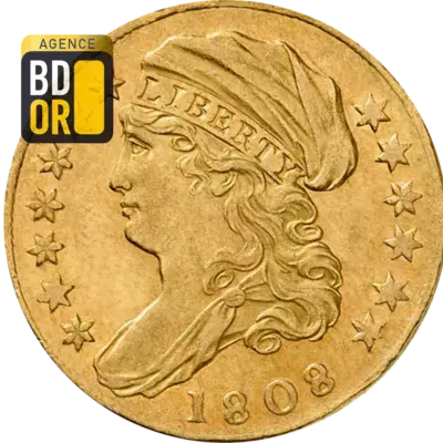2,5 $ buste tournÃ© Ã  gauche 1808
