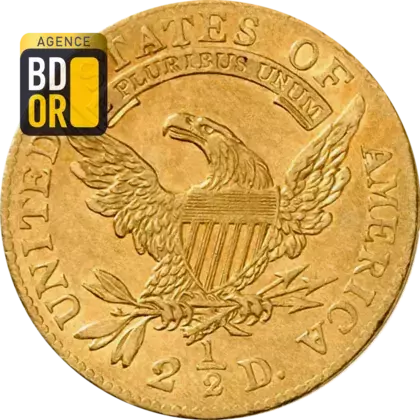 2,5 $ buste tourné à gauche 1808