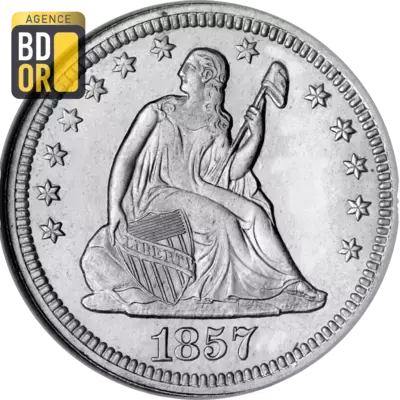 25 Cents Argent 1838 Ã  1891