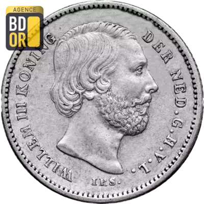 25 Cents Argent 1849-1890 Willem III