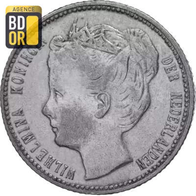 25 Cents Argent 1898-1906 Wilhelmina