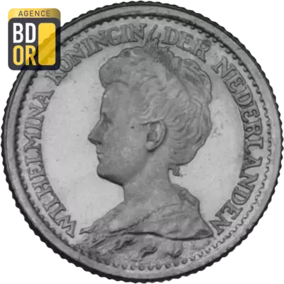 25 Cents Argent 1910-1925 Wilhelmina
