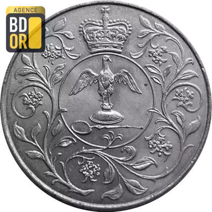 25 nouveaux pence Jubilé d'argent de règne argent