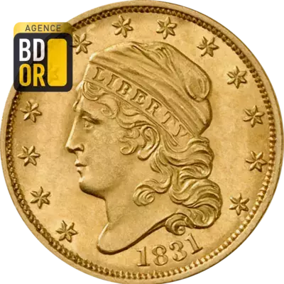 2,5 $ Or 1821 Ã  1834