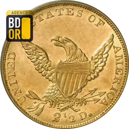 2,5 $ Or Tête classique