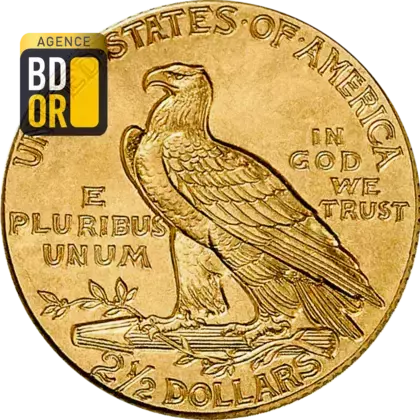 2,5 $ Or Tête d'indien