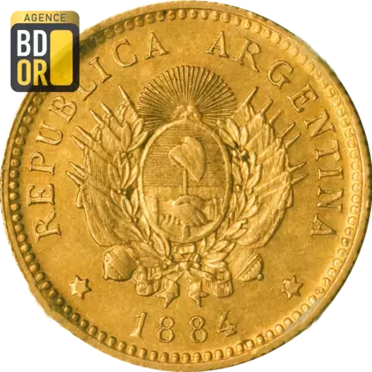2,5 Pesos Or 1881 à 1884