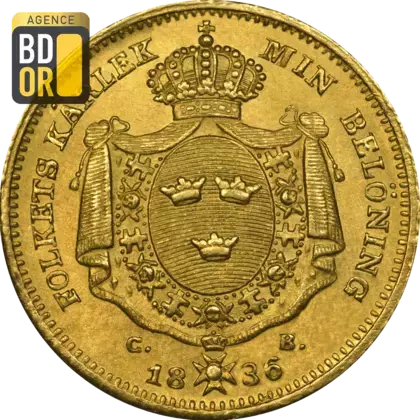 2 Dukater Or Carl XIV Johan