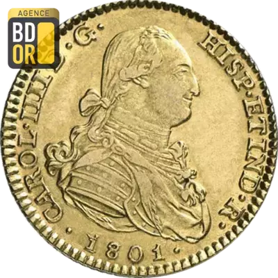 2 Escudos Or Charles IV