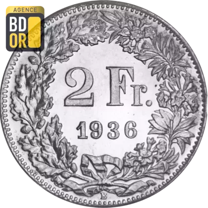 2 Francs Helvetia 1874-1967