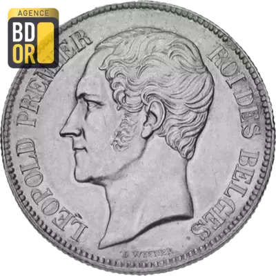 2 francs LÃ©opold Ier TÃªte Nue 1848-1865