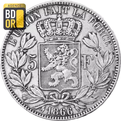 2 francs Léopold II 1866-1887 
