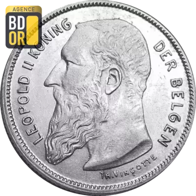 2 francs LÃ©opold II 1904-1909 