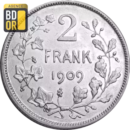 2 francs Léopold II 1904-1909 