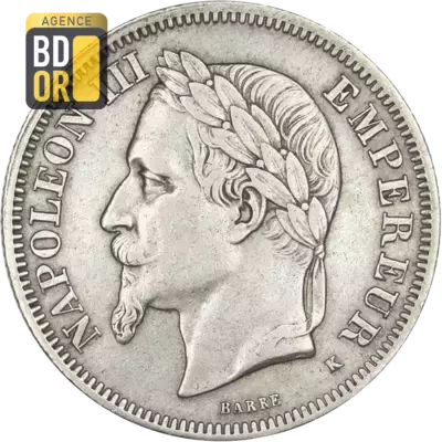 2 Frs NapolÃ©on III TÃªte LaurÃ©e 