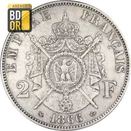 2 Frs Napoléon III Tête Laurée 