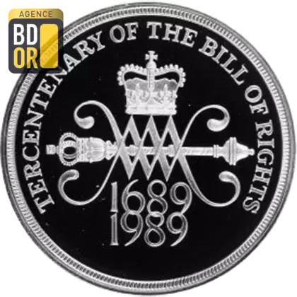 2 livres Charte des droits de 1689 argent