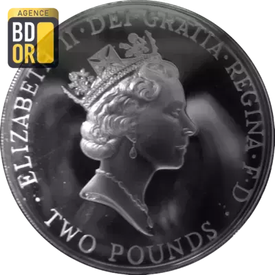 2 livres Euro UEFA 1998 argent