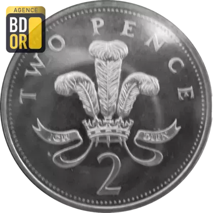 2 pence Elizabeth II 3e effigie, argent