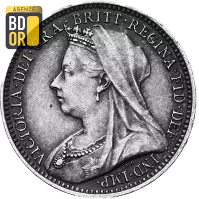 2 pence Victoria maundy coinage, 'old head'