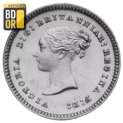 2 pence Victoria maundy coinage, 'young head'