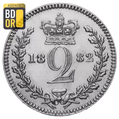 2 pence Victoria maundy coinage, 'young head'