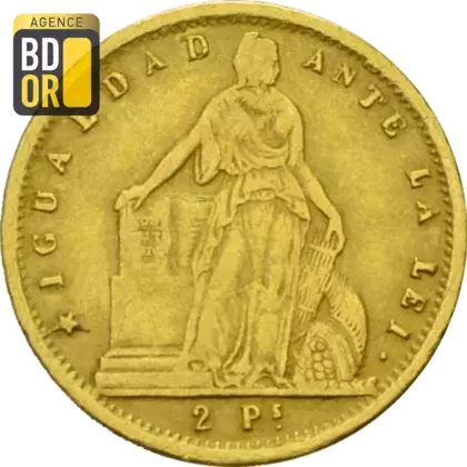 2 Pesos Or 1856 à 1875